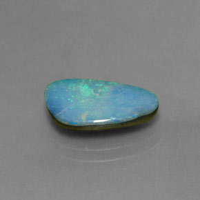 Dupleto de opala multicolorido natural 2,26ct, forma extravagante, opaco