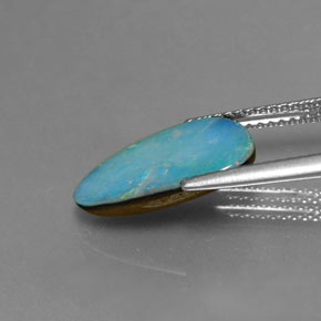 Dupleto de opala multicolorido natural 2,26ct, forma extravagante, opaco