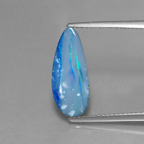 Dupleto de opala multicolorido natural 2,23ct, forma extravagante, opaco