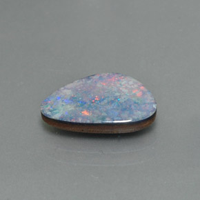 Dupleto de opala multicolorido natural 2,09ct, forma extravagante, opaco
