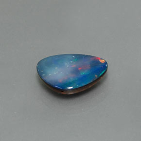 Dupleto de opala multicolorido natural 1,62ct, forma extravagante, opaco