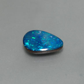 Dupleto de opala multicolorido natural 1,64ct, forma extravagante, opaco