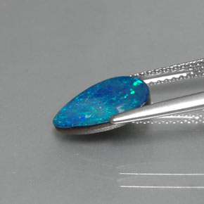 Dupleto de opala multicolorido natural 1,64ct, forma extravagante, opaco