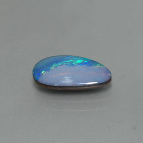 Dupleto de opala multicolorido natural 1,60ct, forma extravagante, opaco