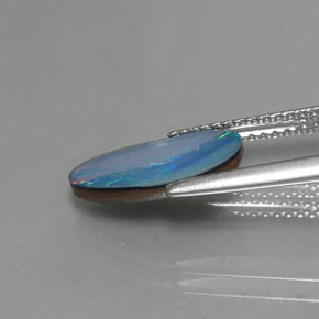 Dupleto de opala multicolorido natural 1,60ct, forma extravagante, opaco