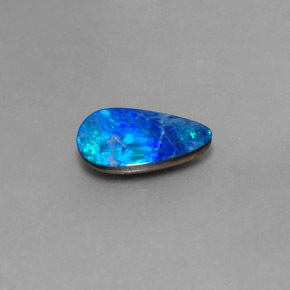 Dupleto de opala multicolorido natural 2,68ct, forma extravagante, opaco