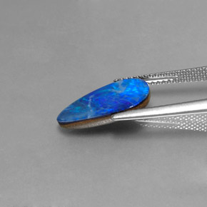 Dupleto de opala multicolorido natural 2,68ct, forma extravagante, opaco