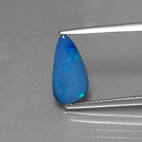 Dupleto de opala multicolorido natural 1,30ct, forma extravagante, opaco