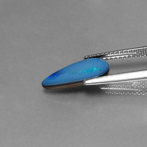 Dupleto de opala multicolorido natural 1,30ct, forma extravagante, opaco