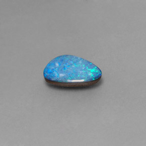 Dupleto de opala multicolorido natural 1,29ct, forma extravagante, opaco