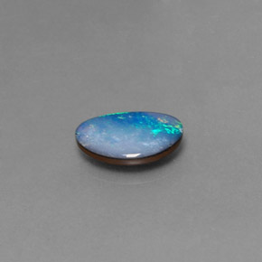 Dupleto de opala multicolorido natural 1,52ct, forma extravagante, opaco
