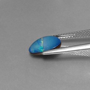 Dupleto de opala multicolorido natural 1,28ct, forma extravagante, opaco