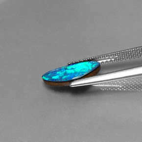 Dupleto de opala multicolorido natural 1,20ct, forma extravagante, opaco