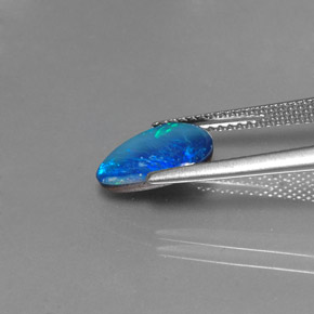 Dupleto de opala multicolorido natural 1,33ct, forma extravagante, opaco