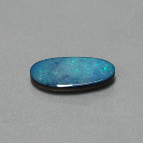 Dupleto de opala multicolorido natural 1,30ct, forma extravagante, opaco