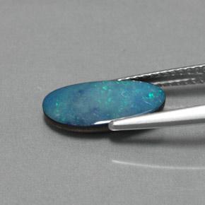 Dupleto de opala multicolorido natural 1,30ct, forma extravagante, opaco