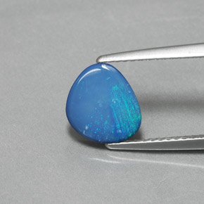 Dupleto de opala multicolorido natural 1,06ct, forma extravagante, opaco