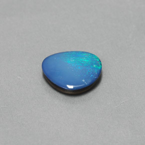 Dupleto de opala multicolorido natural 1,06ct, forma extravagante, opaco