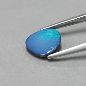 Dupleto de opala multicolorido natural 1,06ct, forma extravagante, opaco