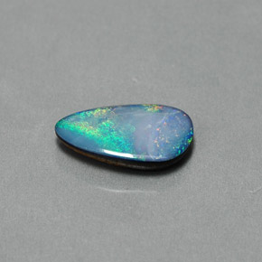 Dupleto de opala multicolorido natural 1,39ct, forma extravagante, opaco