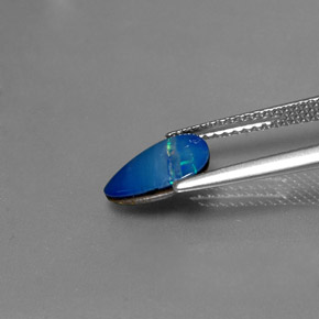 Dupleto de opala multicolorido natural 1,06ct, forma extravagante, opaco