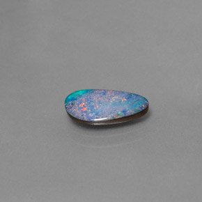 Dupleto de opala multicolorido natural 1,26ct, forma extravagante, opaco