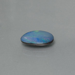 Dupleto de opala multicolorido natural 0,92ct, forma extravagante, opaco