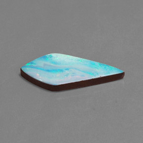 Dupleto de opala multicolorido natural 7,20ct, forma extravagante, opaco