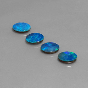 Pedras preciosas de dupleto de opala multicolorido natural de  ct, corte oval, opaco