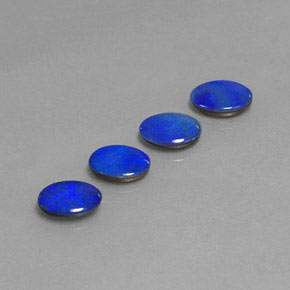 Pedras preciosas de dupleto de opala multicolorido natural de  ct, corte oval, opaco