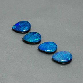 Pedras preciosas de Opala Doublet Multicolorido natural de  ct, Formato de pêra, Opaco