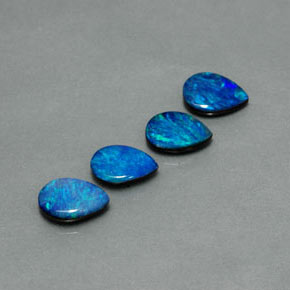 Pedras preciosas de Opala Doublet Multicolorido natural de  ct, Formato de pêra, Opaco