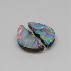 Pedras preciosas de dupleto de opala multicolorido natural de  ct, forma extravagante, opaco
