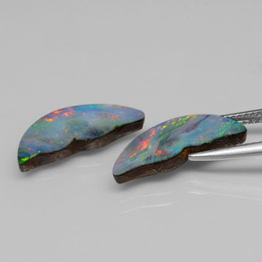Pedras preciosas de dupleto de opala multicolorido natural de  ct, forma extravagante, opaco