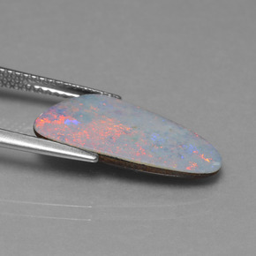 Opala Doublet Multicolorido Natural 3.40ct, Forma extravagante, Opaco