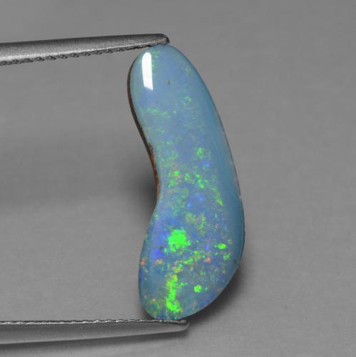 Opala Doublet Multicolorido Natural 3.36ct, Forma extravagante, Opaco