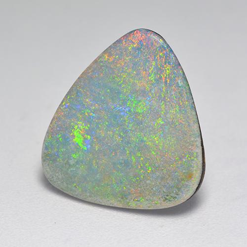Dupleto de opala multicolorido natural 3,57ct, trillion, opaco