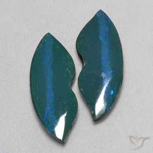 Pedras preciosas de Opala Doublet Multicolorido natural de 5.57 ct, Chique, Opaco
