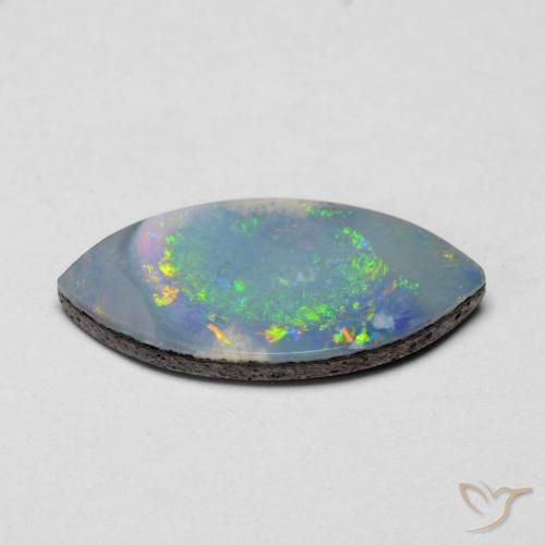 Opala Doublet Multicolorido Natural 1.97ct, Marquesa, Opaco