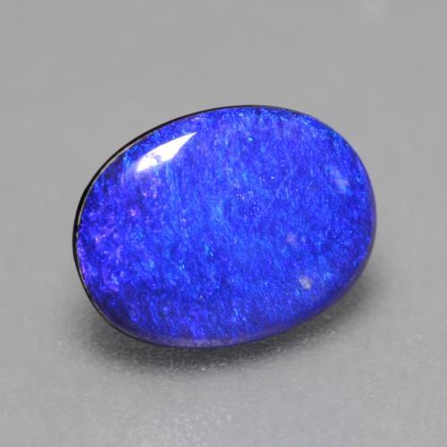 Dupleto de opala multicolorido natural 0,84ct, corte oval, opaco