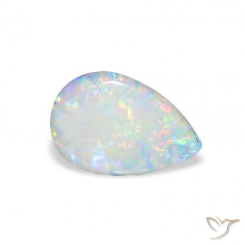 Opala Doublet Multicolorido Natural 1.87ct, Formato de pêra, Opaco