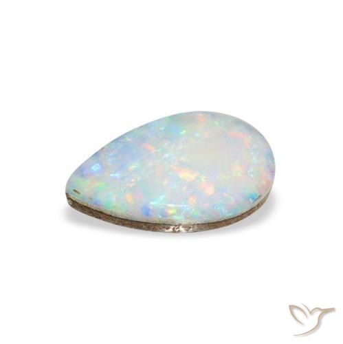 Opala Doublet Multicolorido Natural 1.87ct, Formato de pêra, Opaco