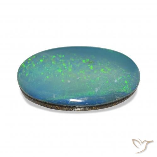 Opala Doublet Multicolorido Natural 2.68ct, oval, Opaco