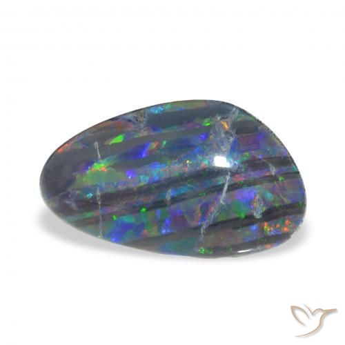 Opala Triplet Multicolorido Natural 3.25ct, Chique, Opaco