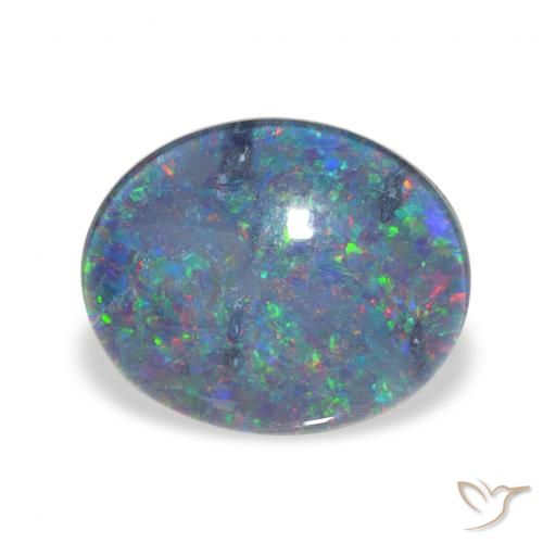 2.90ct Natural Multicolorido Opala Triplet, oval, Opaco