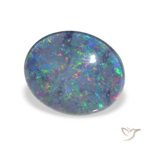 Opala Triplet Multicolorido Natural 2.90ct, oval, Opaco
