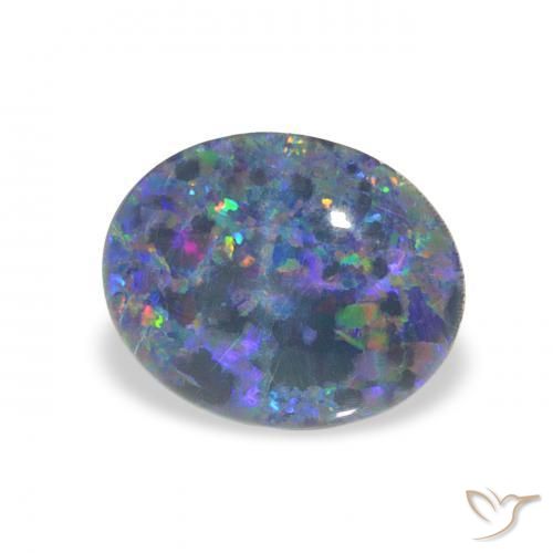 Opala Triplet Multicolorido Natural 1.98ct, oval, Opaco