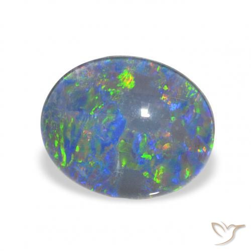 Opala Triplet Multicolorido Natural 2.68ct, oval, Opaco