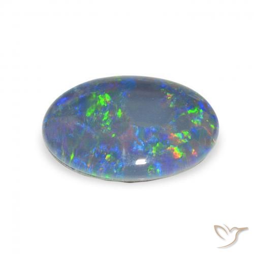 Opala Triplet Multicolorido Natural 2.68ct, oval, Opaco
