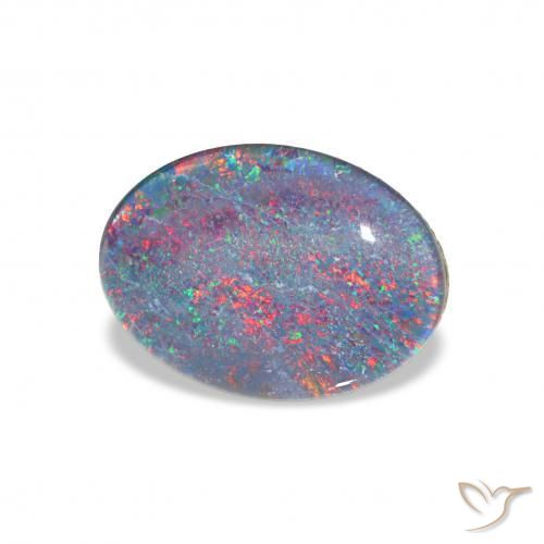 Opala Triplet Multicolorido Natural 3.74ct, oval, Opaco